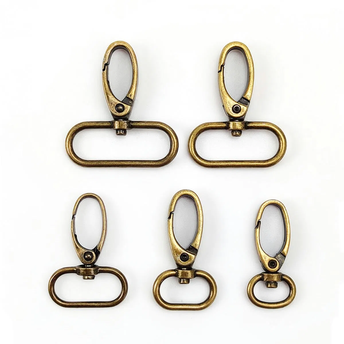 100 piezas 16/20/26/32/38 mm hebillas de metal correa de bolso langosta mosquetón giratorio gancho de presión collar llavero accesorios de bolso de bricolaje-32 mm-bronce