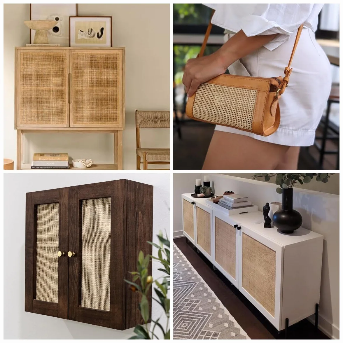 Rejilla Mimbre Natural 65 x 100cm, Ratan Rollo Mimbre, Mimbre Rollo, Rattan, rollo ratan, Ratan Natural por Metros, Rollo de Mimbre para Muebles, Silla ratan Aparador Cabecero Zapatero Armario ratan