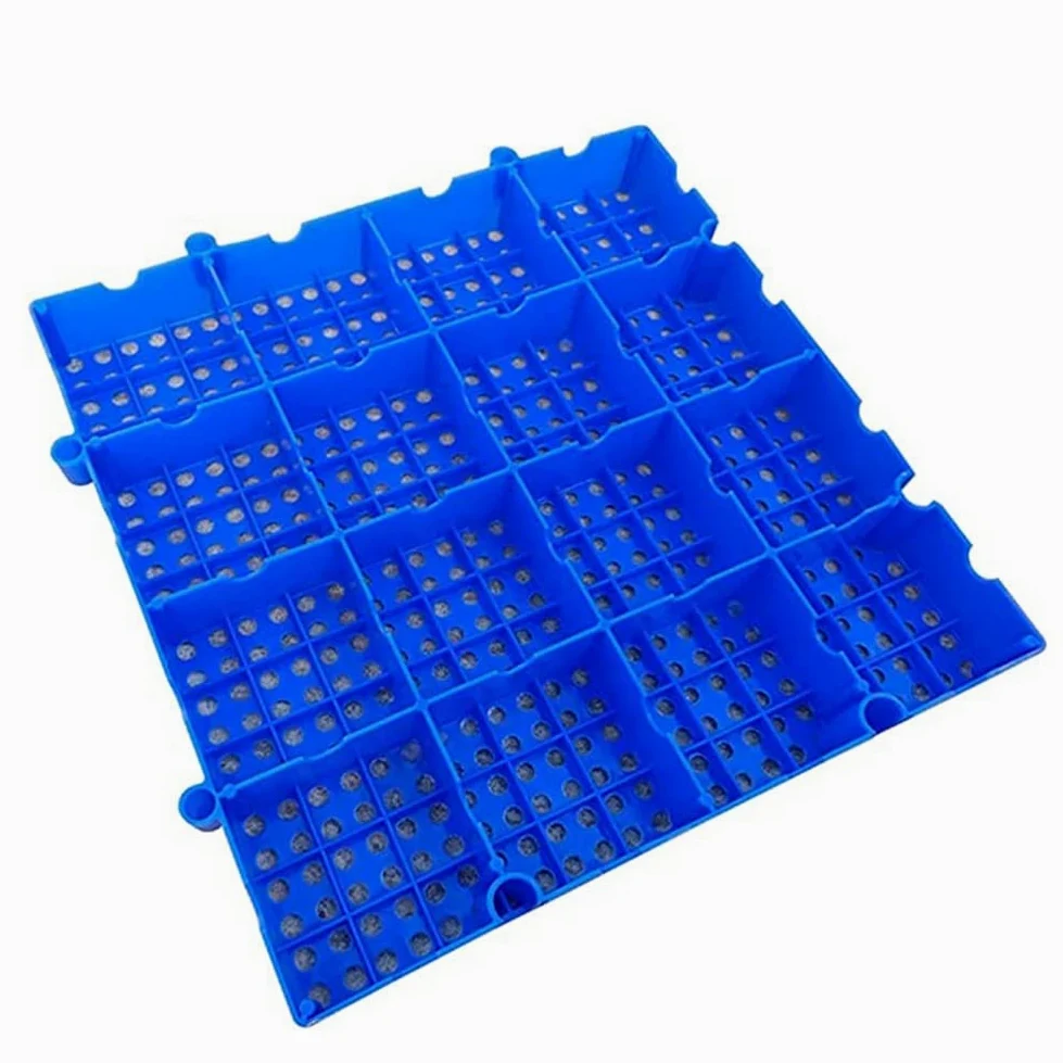 Palets De Plástico Ligeros Estera De Almacenamiento De Carga Suelo Encajable Sistema Pallet Rejilla Transpirable Palets De Suelo Para Garaje Supermercado Almacén ( Color : Azul , Tamaño : 60x30x3cm )