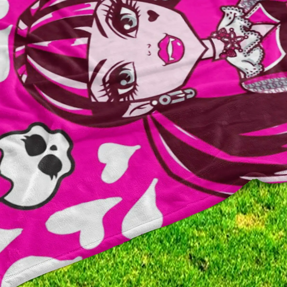 BERONAGE Manta infantil Monster High Beauty Pink 110 x 140 cm, manta de forro polar para sofá Draculaura Frankie Piedra Lagoona Blue Piraña Neptuna a juego con ropa de cama