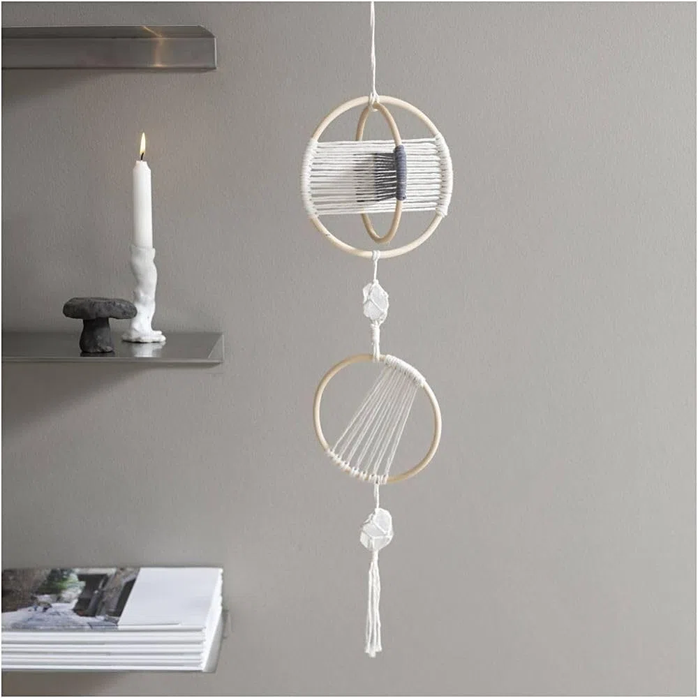 Creativ Kit de manualidades Macramé, blanco roto, gris, 1 paquete