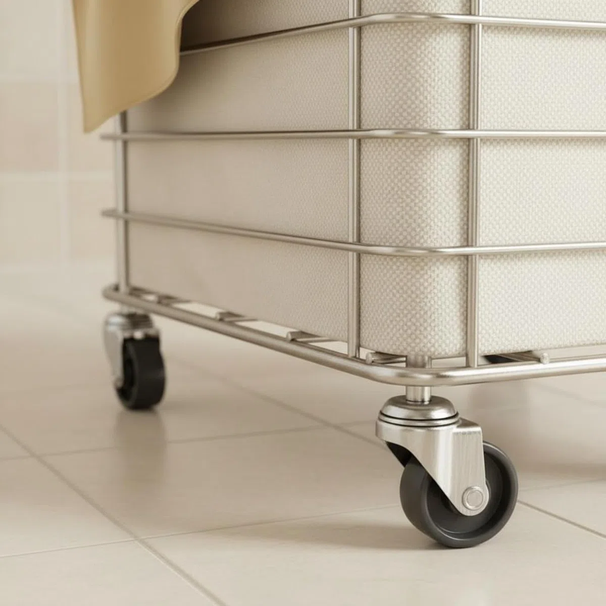 Cesto de Ropa con Ruedas Gran Capacidad Cubo de Lavandería Multifuncional Cesto Ropa Ventilado para Baño, Cesto De Ropa Sucia Con Bolsa De Almacenamiento