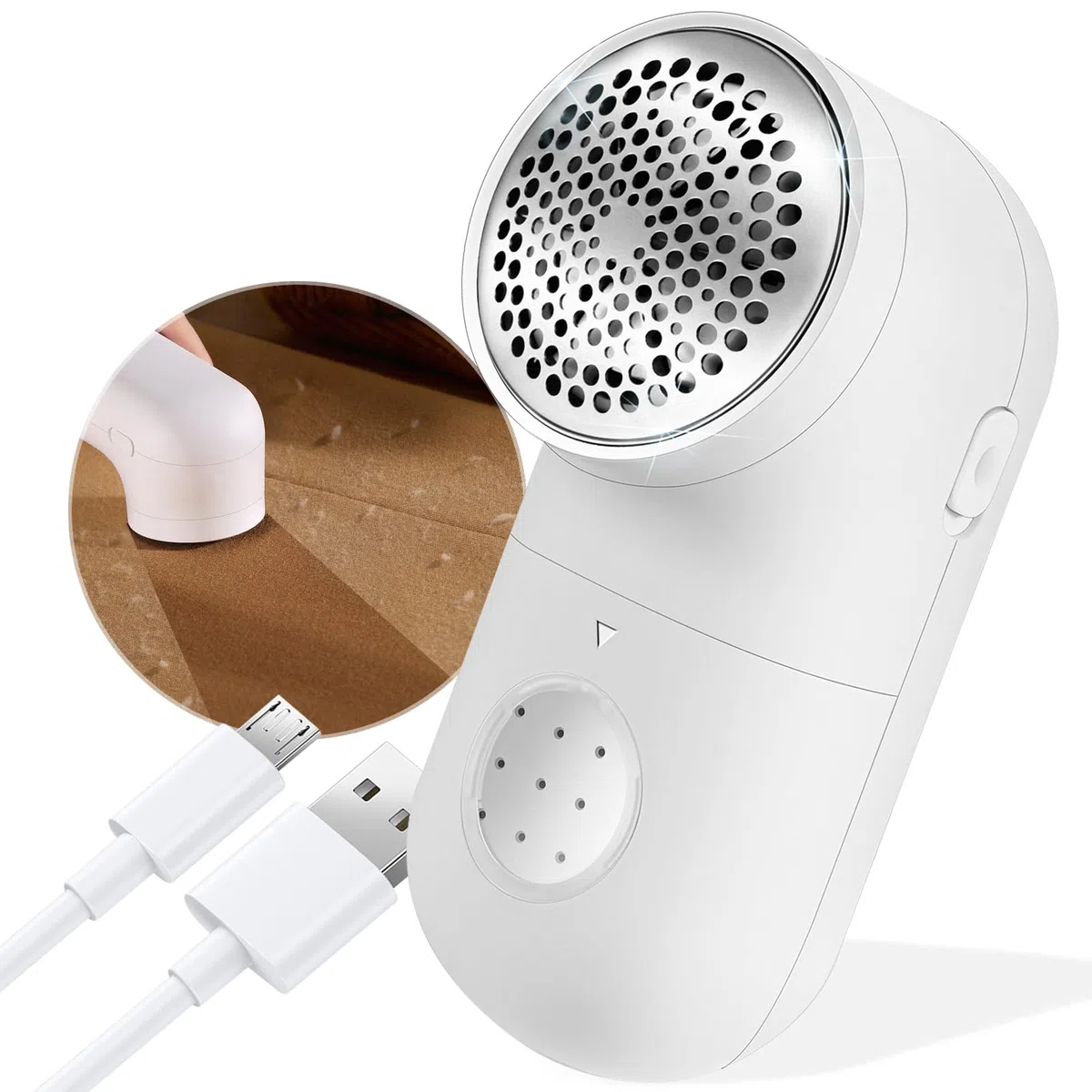 mattressElectric - Afeitadora eléctrica de tela portátil recargable por USB 2.0 con contenedor de pelusa extraíble, elimina pelusas y píldoras sin esfuerzo, ideal para suéteres, mantas, tapicería
