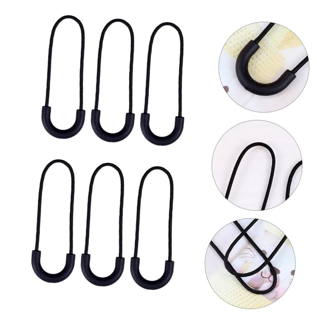 DIYEAH 10juegos Semicirculos De Reemplazo Para De Ropa y Bolsas Para Reparaciones De Mochilas Chaquetas y Equipaje Negro