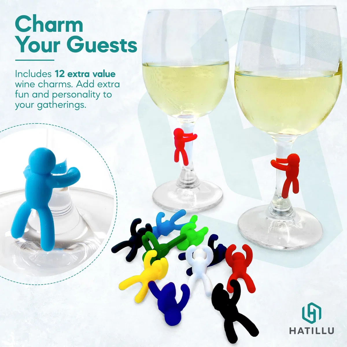 Molde de Hielo para Enfriar Botellas de Vino, Cubeta Enfriador de Champán, Personalizable con Flores y Frutas, Centro de Mesa Único para Fiesta y Celebraciones, con 12 Marcadores de Copas