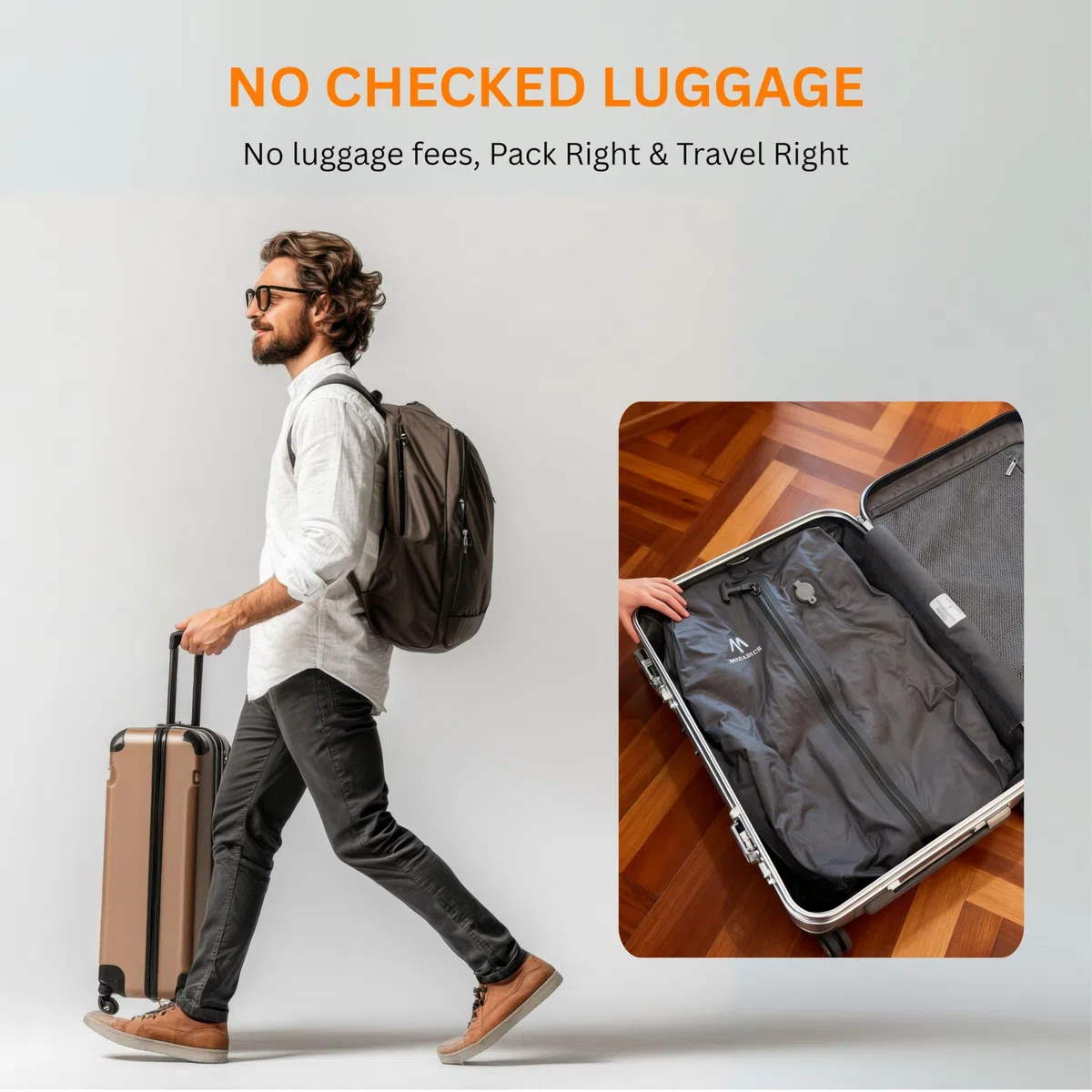 Bolsas de vacío para viajes, bolsas de sellado al vacío reutilizables IP67 para ropa con bomba eléctrica, cubo de embalaje sellado al vacío para maletas, mochila y viajes (1 unidad + bomba)