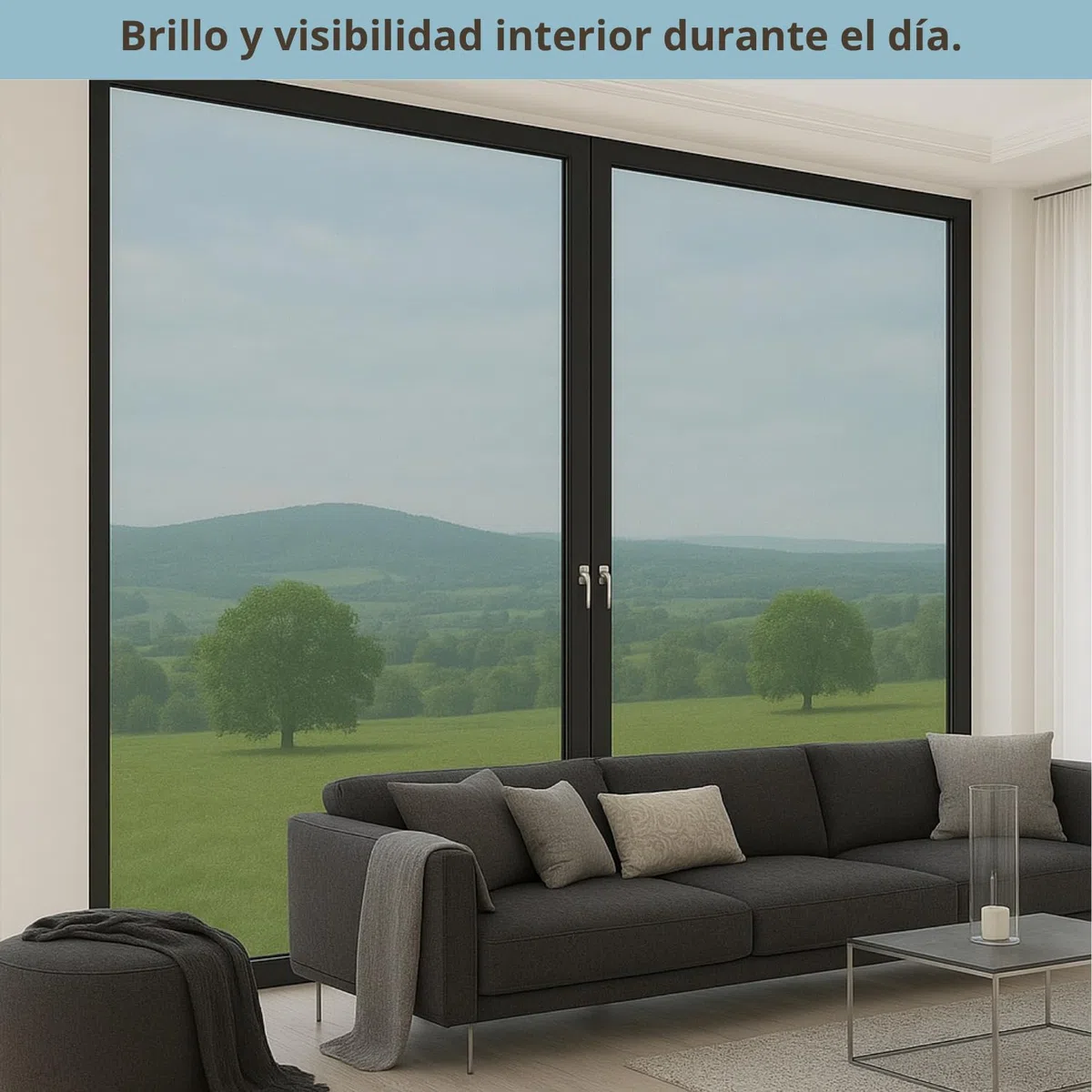 Película para Ventanas de Espejo, TAMBIÉN EN TAMAÑOS Grandes (60 x 200 cm), Unidireccional, Reflectante, Privacidad, Blackout, UV 99%, Regulación de Calor, Vidrio (Plata - con Adhesivo)