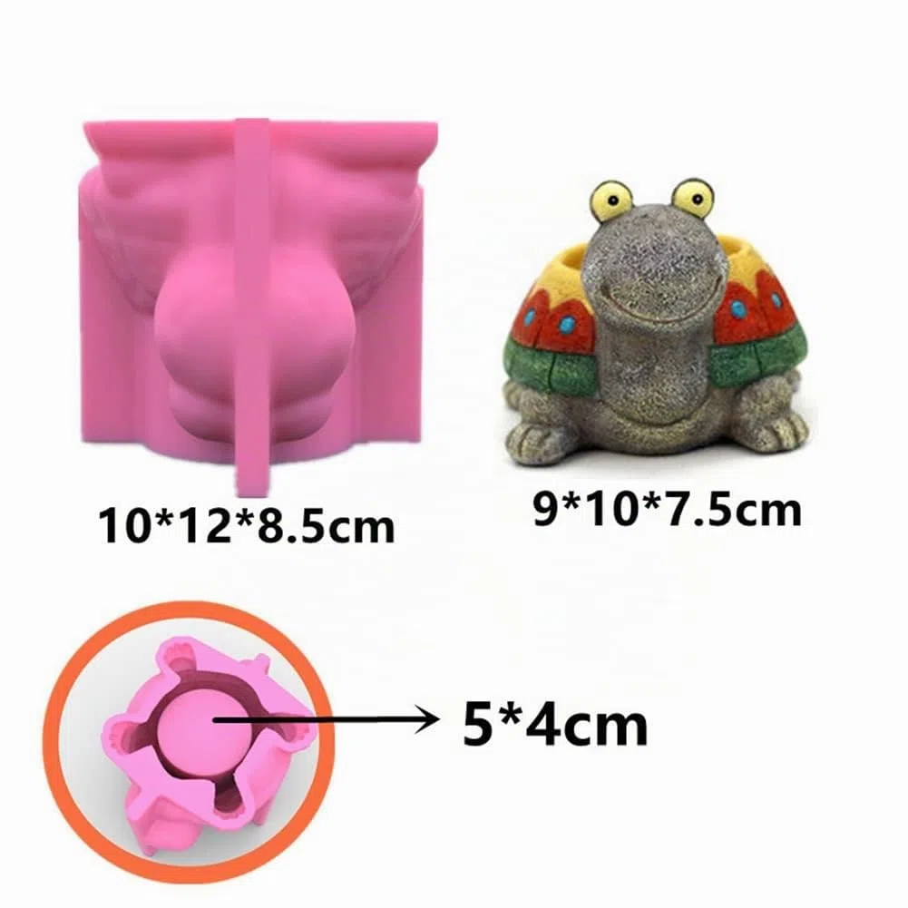 Moldes de Silicona para Macetas de Tortuga en 3D, Maceta Suculenta de Tortuga, Moldes de HormigóN, Bricolaje, Cactus, Yeso, Cemento, Arcilla, Resina Artesanal