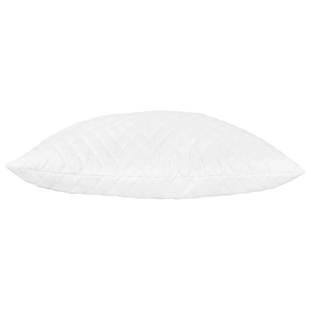 Generico Almohadas de espuma viscoelástica de 80 x 80 x 14 cm, 2 almohadas de espuma viscoelástica con revestimiento transpirable de poliéster, soporte ortopédico para cuello y cabeza, blanco