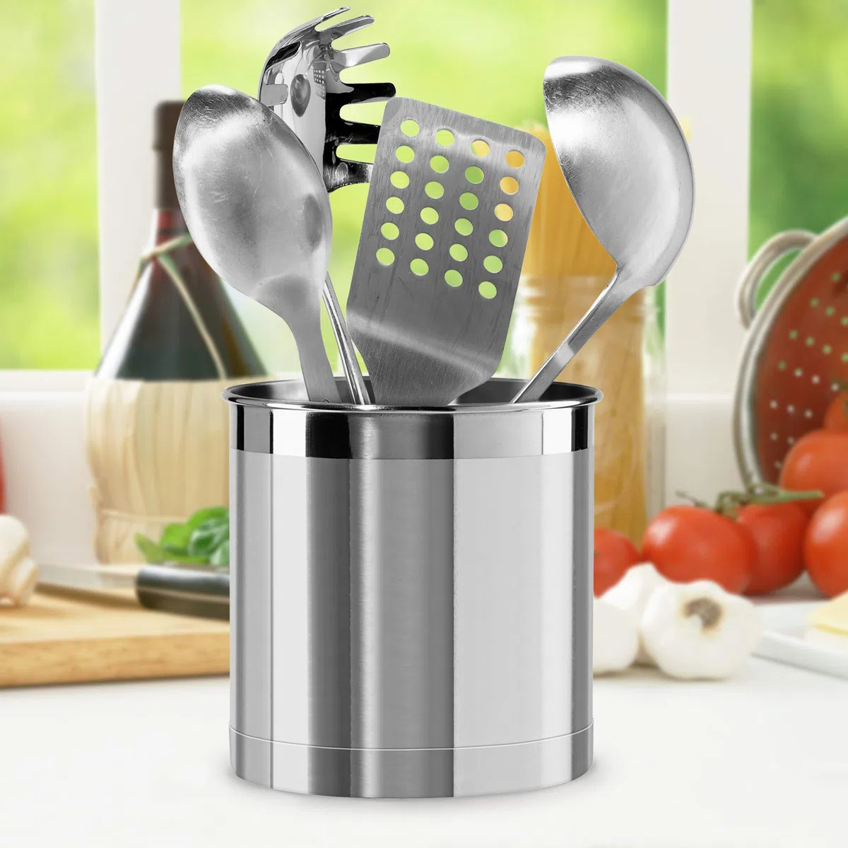 Oggi 7059 Recipiente para Utensilios de Cocina de Acero Inoxidable
