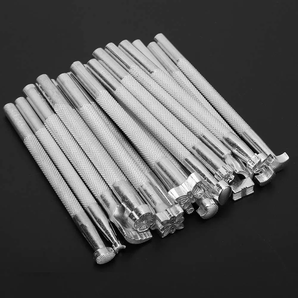 Naroote Herramientas Cuero, Juego de Herramientas de Estampado de Cuero Herramienta de Sellos de Cuero de Bricolaje Punzones de Cuero para Manualidades