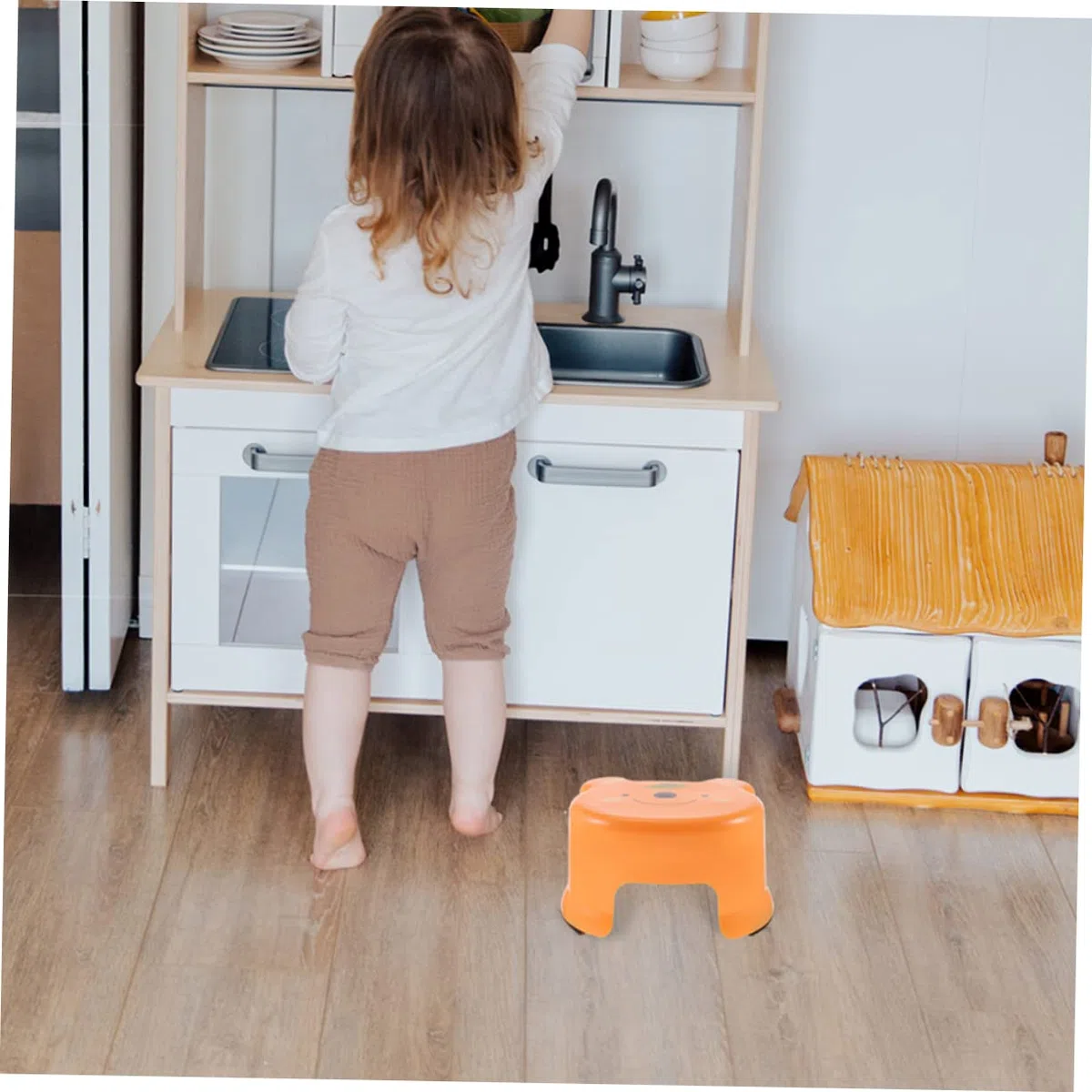 DECHOUS 2 Piezas Taburete De Plástico De Dibujos Animados Orinal Taburete De Caca De Plástico Subir Reposapies Pedicura Niño Cuidado El Plastico Pequeño