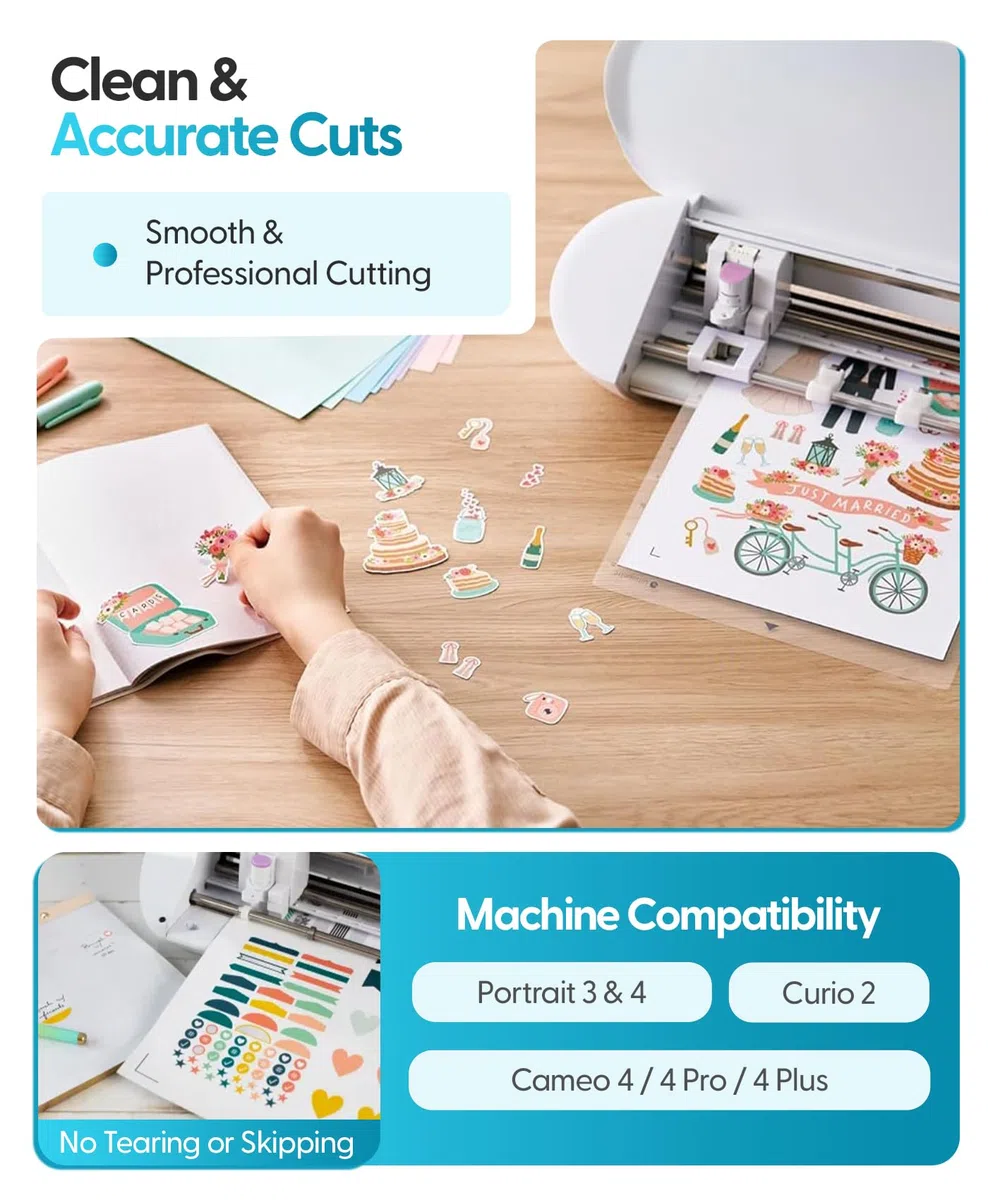 Silhouette America 1mm Manual Adjust Blade for Models, 1 mm, Aleación, Hoja Premium para Cameo 4 y Portrait 3