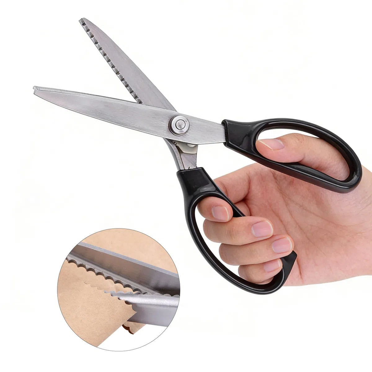 Tijera decorativa para tela con borde redondeado/triangular, tijeras dentadas, tijeras, tijeras, 3, 5, 7 mm (5 mm)