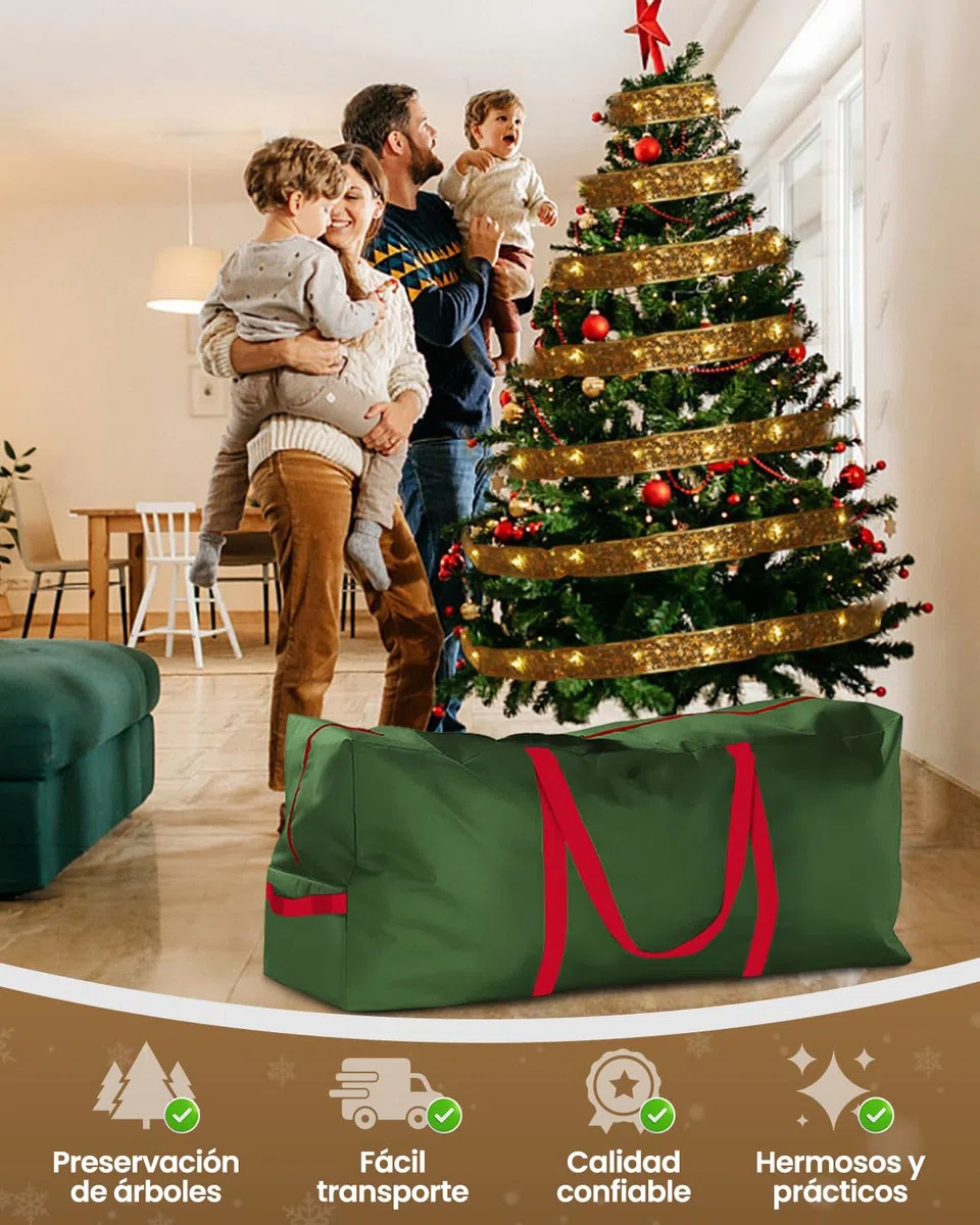 Bolsa De Almacenamiento Para áRboles De Navidad: 125 X 50 X 38 Cm, Bolsa Para áRboles De Navidad De 6 A 7,5 Pies (Desmontable), A Prueba De Polvo, Se Utiliza Para Organizar Y Almacenar Otros Muebles