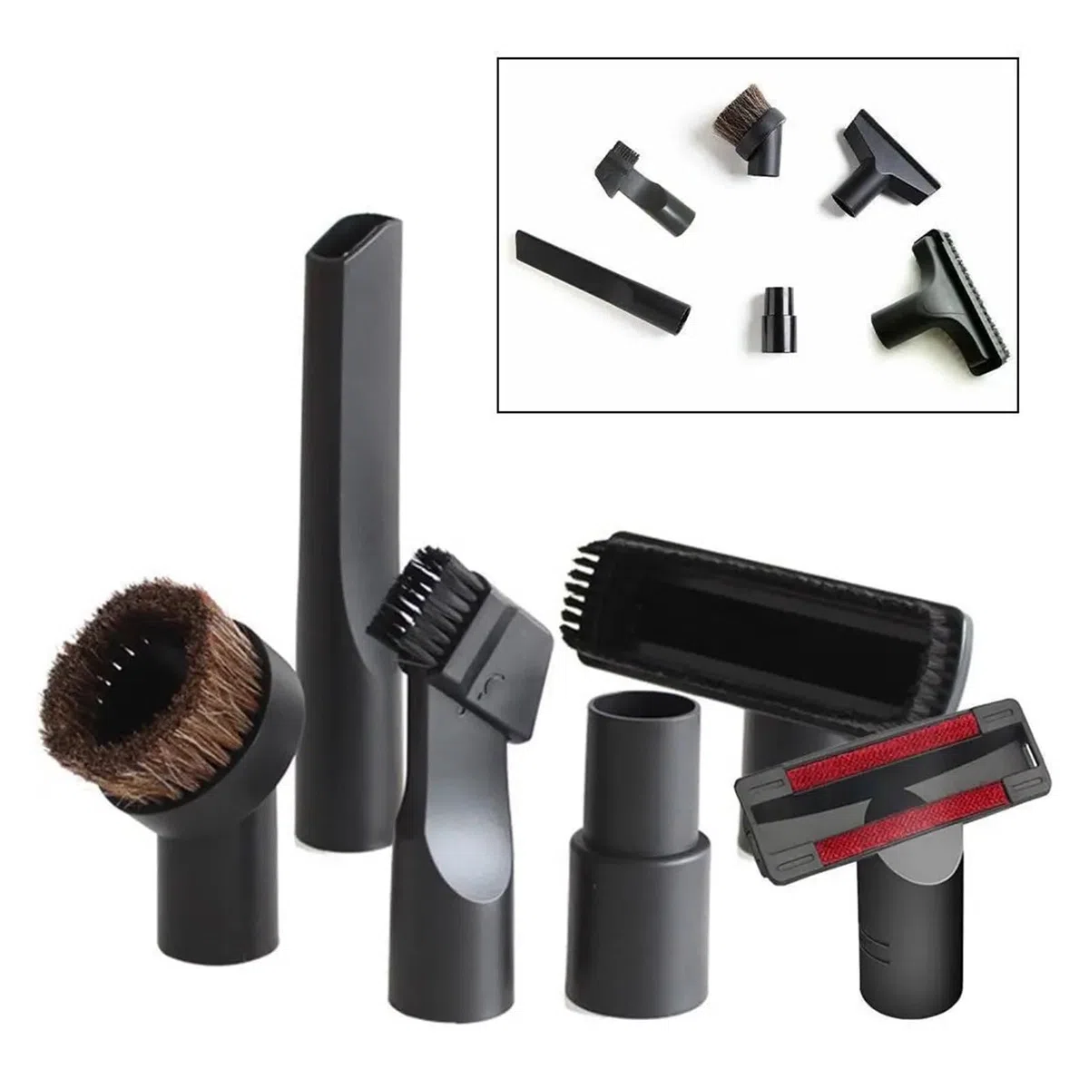 6 en 1 Compatible con Boquilla de Cepillo de aspiradora y Kit de Accesorios Vax, Volta, Bissell Reductor Accesorio Convertidor Adaptador de Puerto de Manguera de Polvo