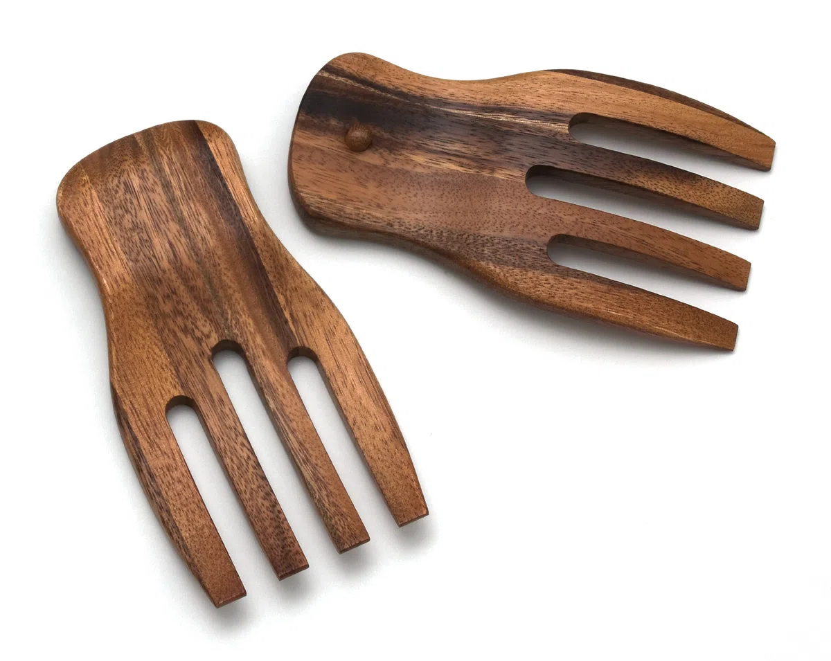 Lipper International 1102 Salad Hands, Acacia