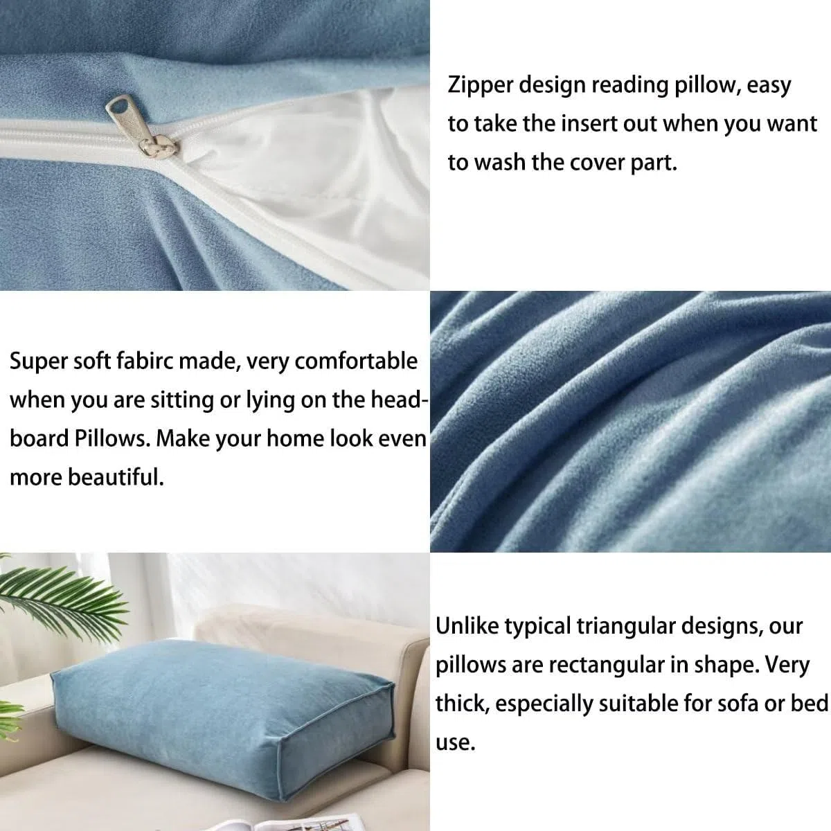 Earnmore Almohada de sofá, cojín Grande para Respaldo de sofá, Almohadas Decorativas para, cojín de Cintura cómodo para Lectura, Almohada de Apoyo Lumbar para