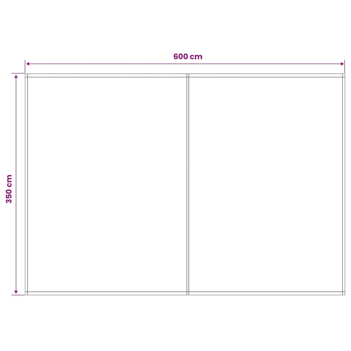 Lona de repuesto toldo azul y blanco, 600 x 350 cm | Poliéster con revestimiento Pu, impermeable, fácil de limpiar, uso al aire libre