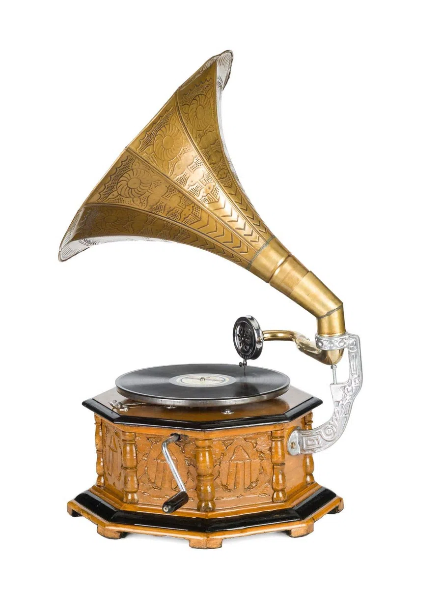 Gramófono Estilo Antiguo con bocina - para Discos de 78 RPM