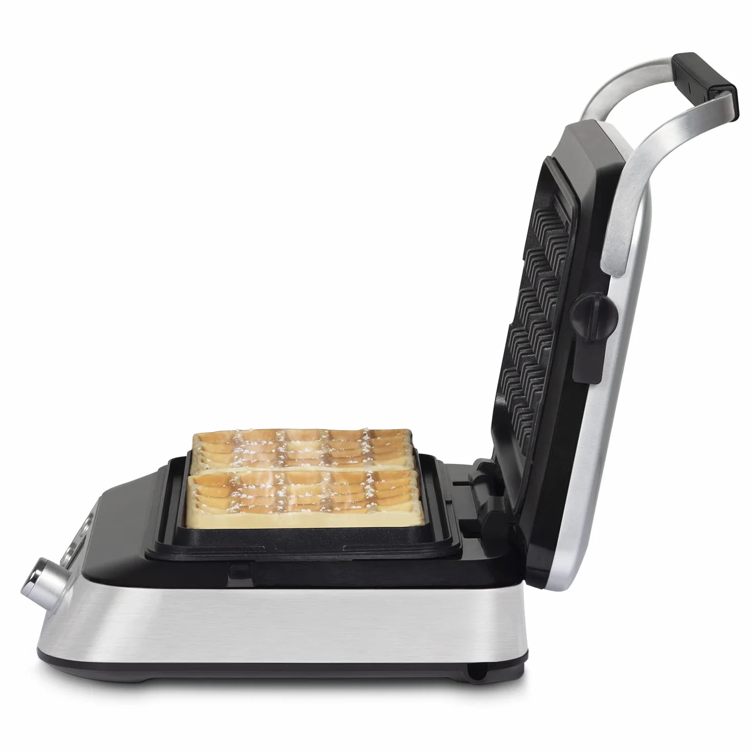 HKoenig GFX800 Gofrera Electrica Programable, Coccion Homogenea, 2 Gofres, LCD Display, 5 Programas, 7 Niveles de Dorado, 1600W