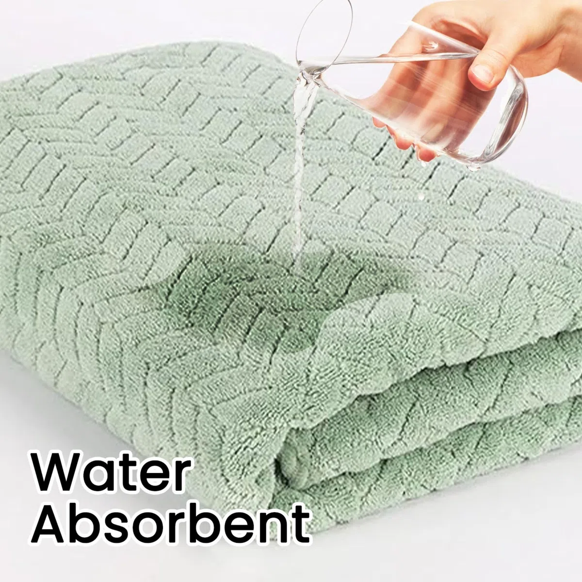 MAXOSHINE Toallas de microfibra para baño de gran tamaño, toalla de baño de vellón coral súper suave, con gancho, de secado rápido, súper absorbente, texturizada, para hombres y mujeres, 70 x 140 cm