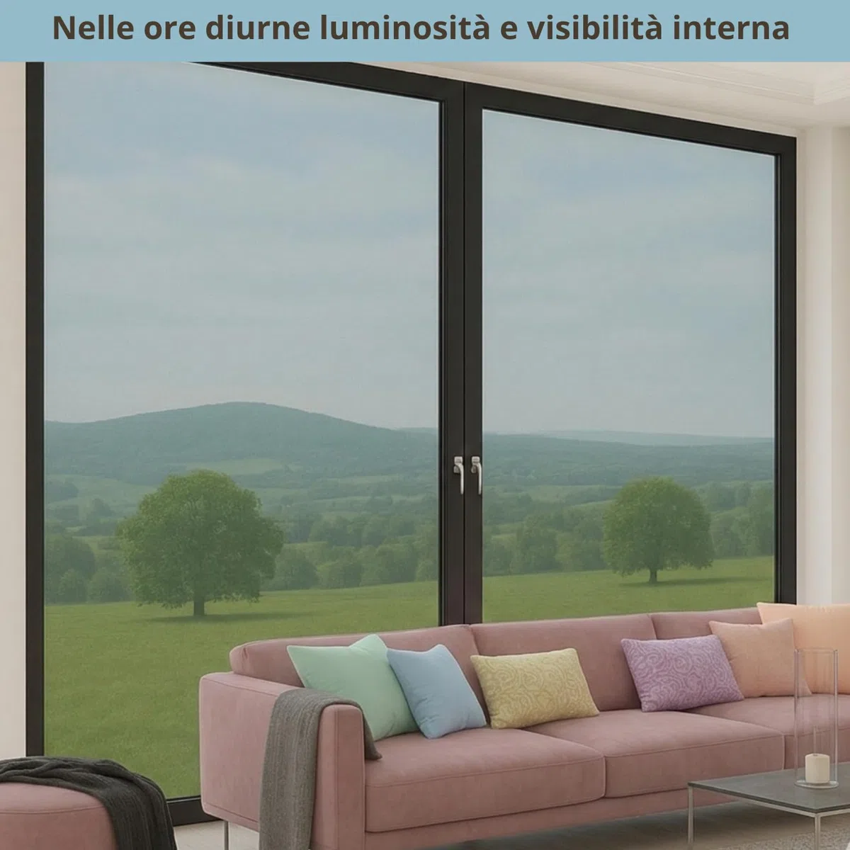 Película de espejo para lunas de día de privacidad – (120 x 500 cm), anti-UV y control de calor, película opaca reflectante autoadhesiva profesional para ventanas de casa u oficina, fijación fuerte