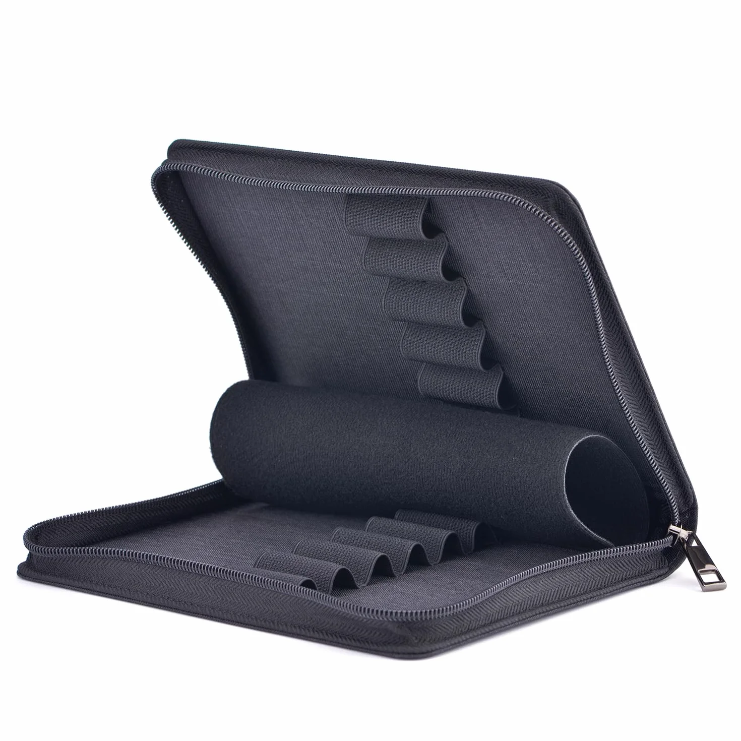 Asvine Estuche para Pluma estilográfica, de Lona Impermeable, con Ranura Individual con Cremallera