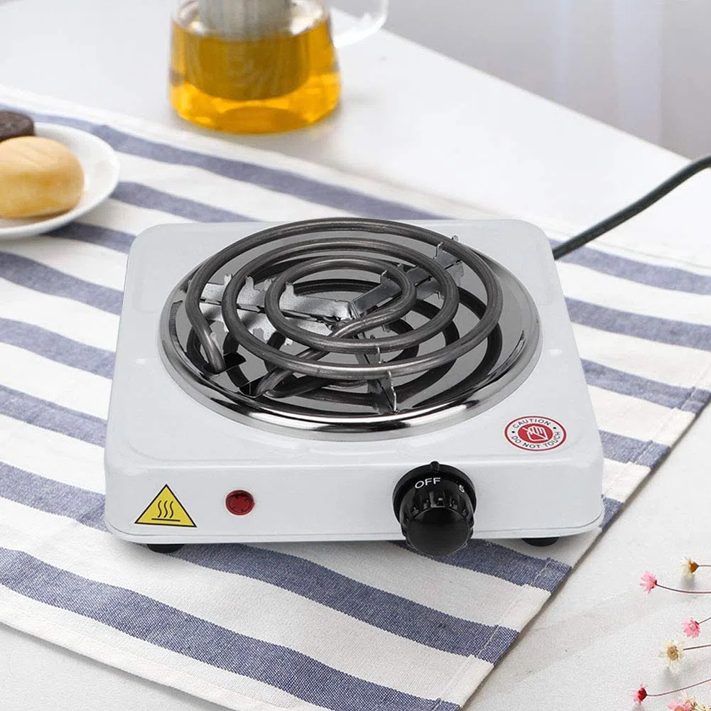 Tyenaza Placa Calefactora Eléctrica Pequeña, 220V 1000W Cocina Electrica Portatil, Estufa de Encimera Eléctrica Portátil, Cocina Casera Calentador de Café, para La Propiedad de la Cocina Camping Viaje