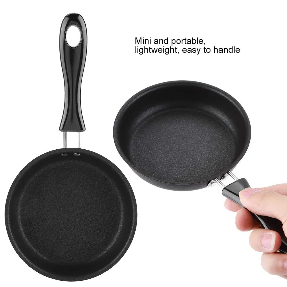 Mini Sartén Portátil Antiadherente de Inducción para Tortillas y Huevos Escalfados - Pequeña Cocina para Gas y Cocinas de Inducción