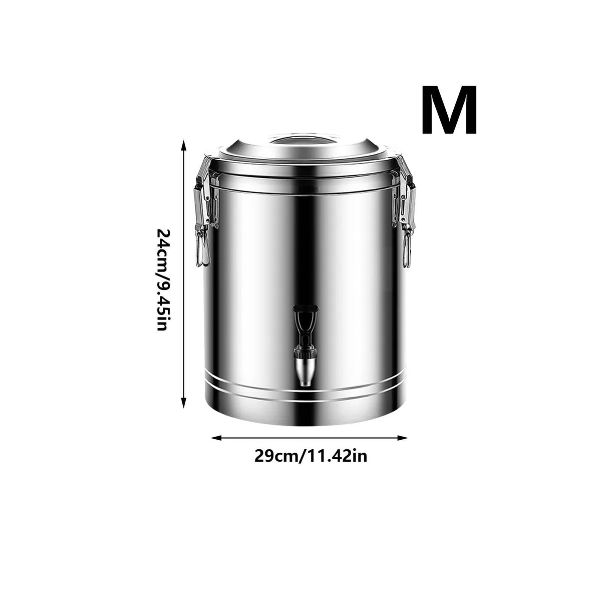 Dispensador Gran Acero Inoxidable Alimenticio | Cubo Dispensador De Agua Para Bebidas Heladas para Café, Té, , Frío y Caliente, Hogar, Cafetería, Restaurante