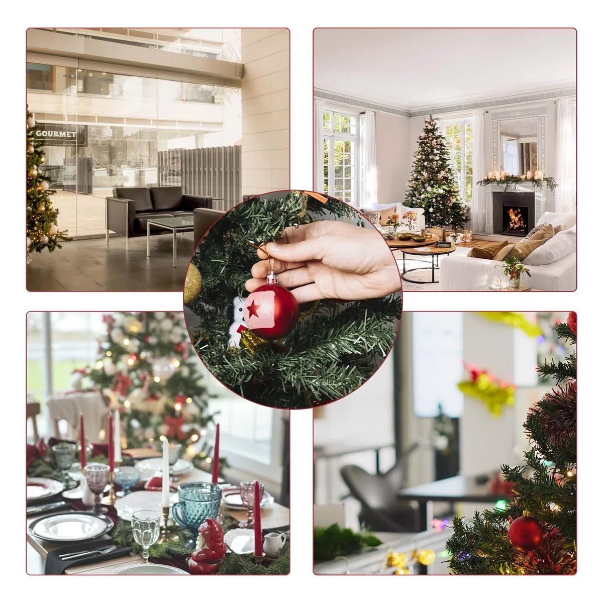 MERCURY TEXTIL- Árbol de Navidad Artificial Verde, Altura de 120/150/180/210/240cm, Árbol de PVC Ignifugo con Soporte Metálico Plegable, Estructura Desmontable, Ramas Abatibles.(180cm)