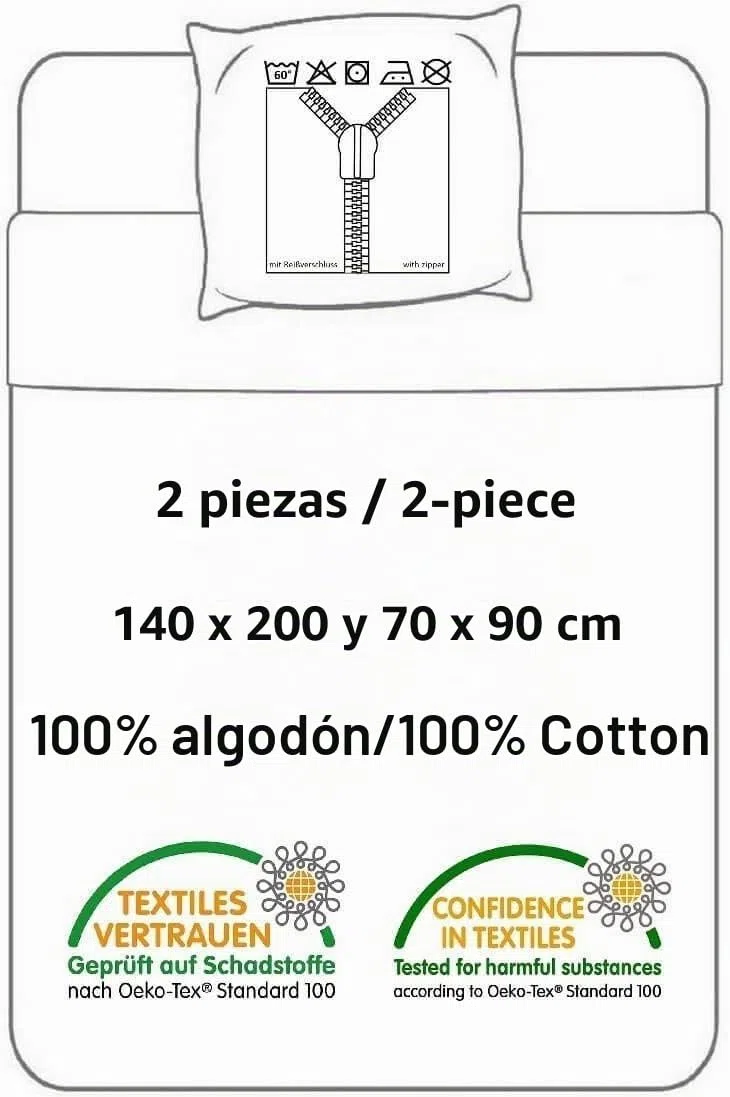 Minecraft Cactus Run Funda Nórdica Cama 90 140x200 + Funda Almohada 70x90 | Ropa de cama reversible | Algodón natural transpirable | Licencia Minecraft | Niños | Regalo | Lavable a máquina