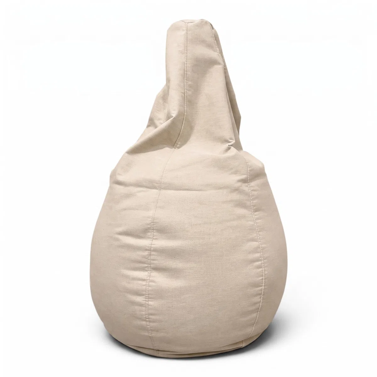 Aiire Puff Pera con Relleno Incluido - Puff Gamer Moderno de Diseño - Niño o Adulto para Salon o Habitación Juvenil - Sillón Puf Infantil XXL Adolescente - Puffs en Algodón Premium Beige