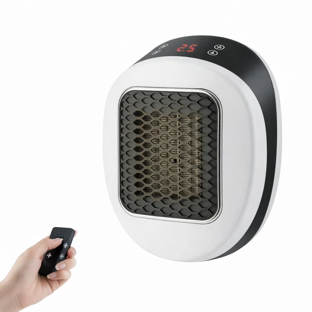 Mini Calentador de Enchufe, Fancysky 600W Calentador de Enchufe, Electrico, Cerámica, Ahorro Energía, Calentamiento Rápida, Baño, Habitaciones