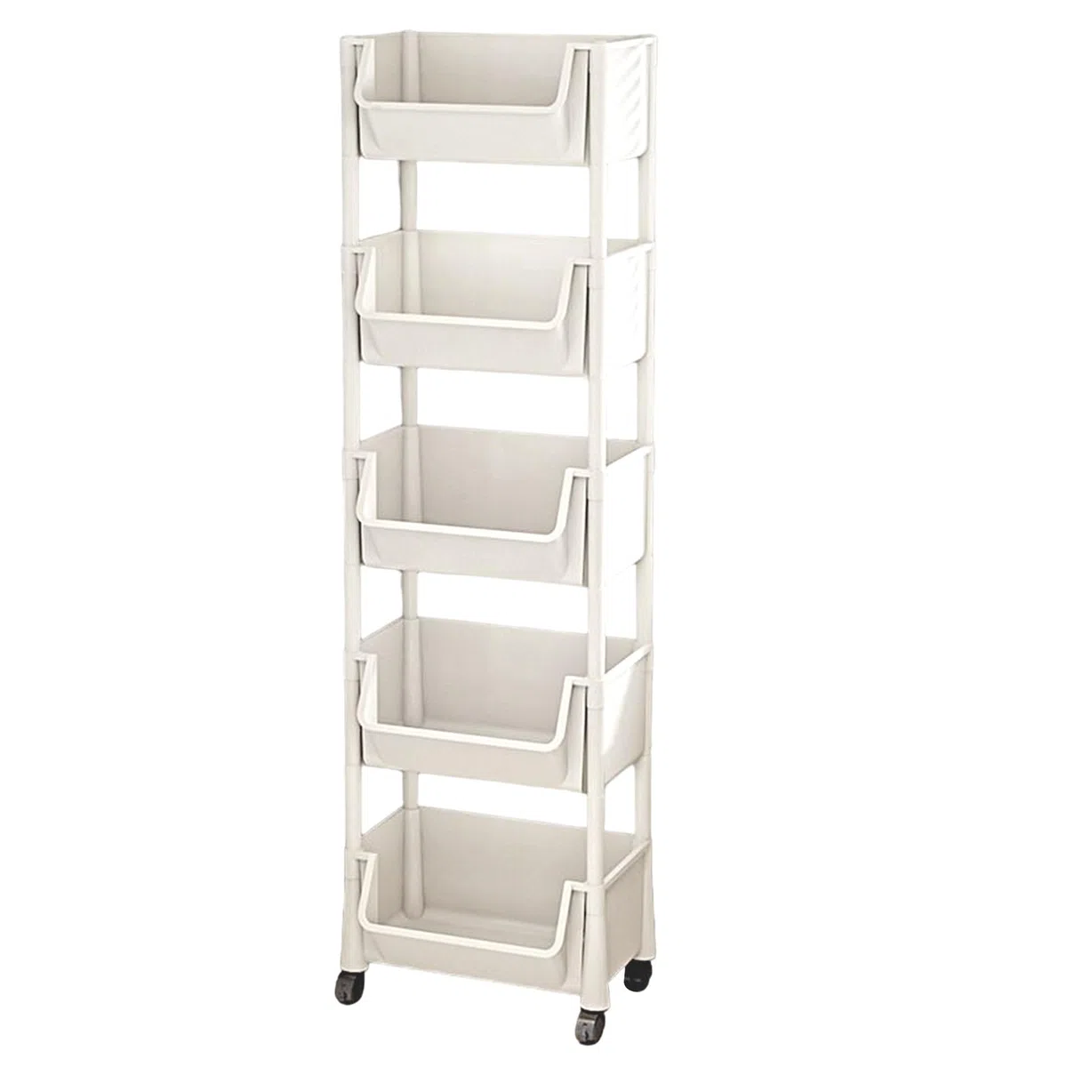 Carrito multiusos enrollable - Carrito de almacenamiento de libros multietapa con ruedas, gran capacidad de carga | Organizador de juguetes con ruedas, espacios estrechos, organizador de aulas, para