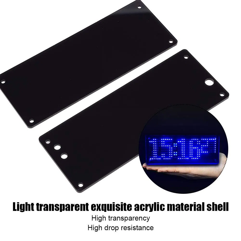 Garsent Kit LED Clock, 5V Digital Electronic DIY Clock Kit en Apariencia acrílica con indicador de Temperatura para Bricolaje.