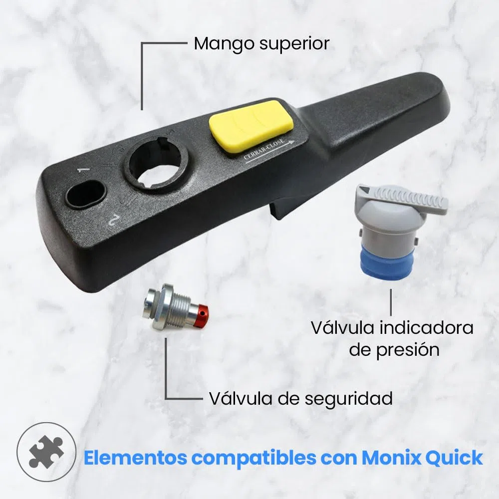 Anakel Home Pack Mango Superior con Válvula Reguladora de Presión y Válvula de Seguridad para Olla Express Monix Quick