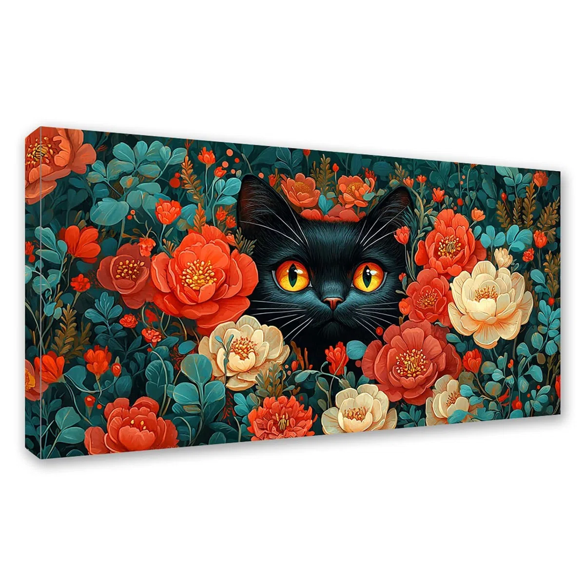 Diamond Painting Adultos Flor Pintura Diamante, Gato Diamond Painting 5D Completo, DIY Cuadrado Cristal Bordado Punto de Cruz Cuadros de Diamantes para Decoracion Hogar, Regalo Mujer 180x90cm 0J-116