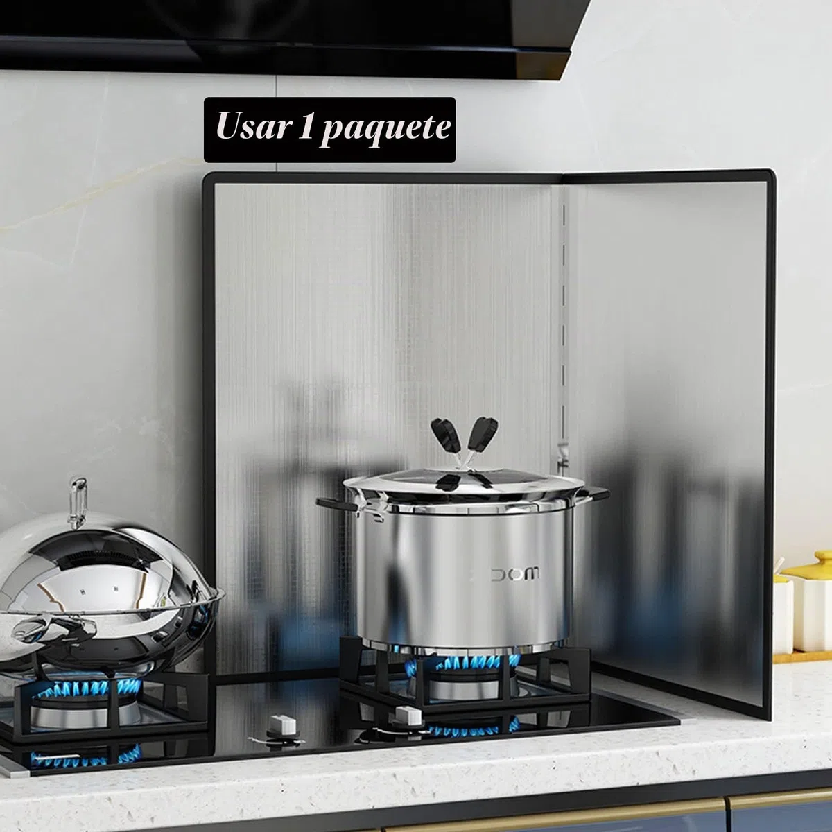 TiciKim Protector Salpicaduras Cocina Protectora de Cocina Plegable, Protector contra Salpicaduras Antiadherente de 2 Lados Plegabl Protector de Aceite Estufa de Gas - 40 x 30 cm - Paquete de 2