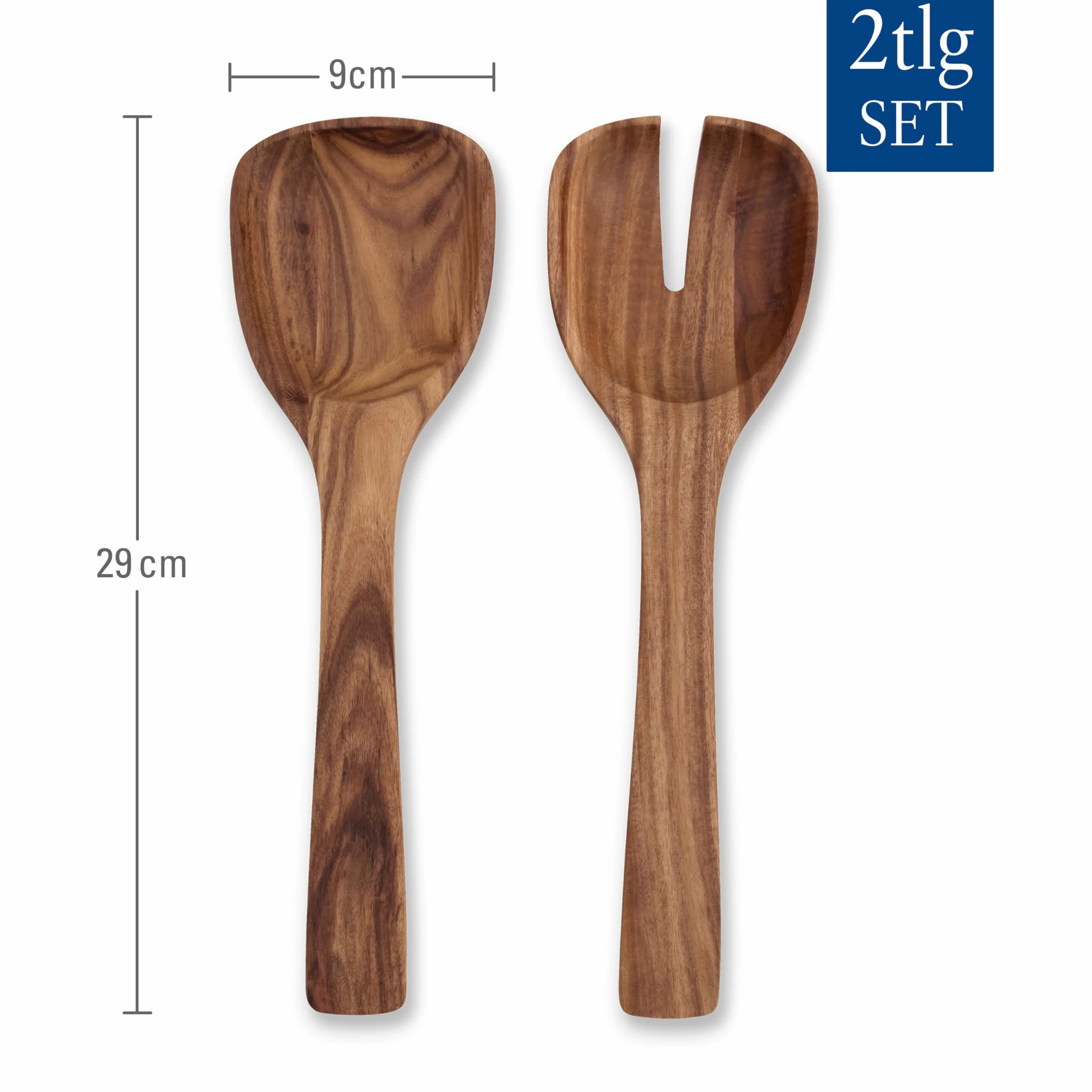 Villeroy & Boch Artesano Original Set de 2 Cubiertos para Ensalada, Madera, Multicolor