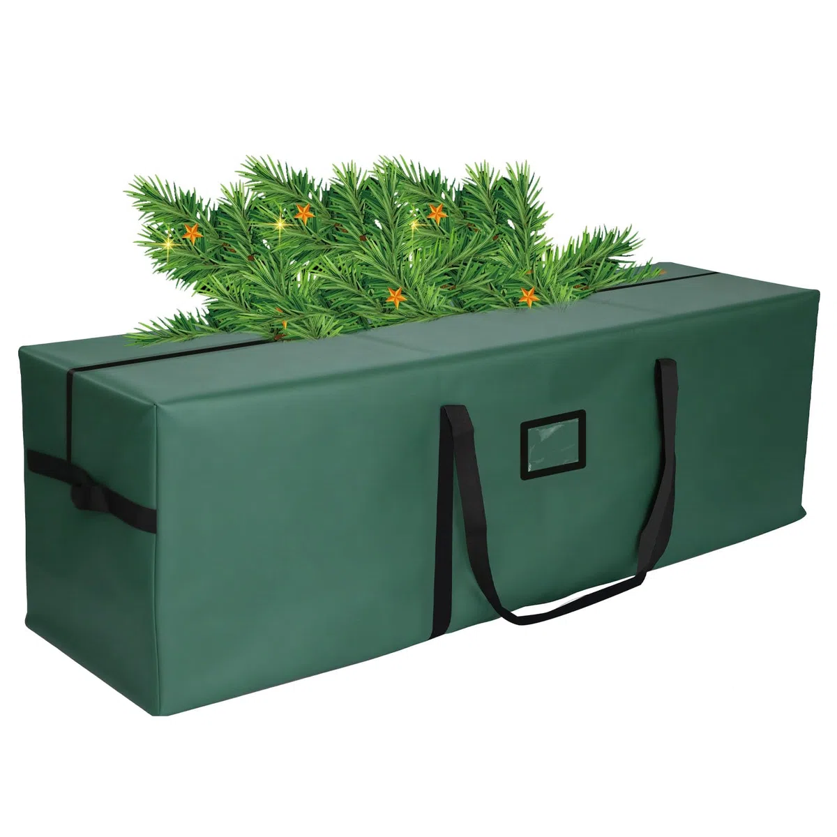 Bolsa para Árbol de Navidad Artificial Desmontable hasta 7,5ft/2,29m - Tejido Oxford 600D Impermeable Bolsa de Almacenamiento para Decoraciones Navideñas, Verde
