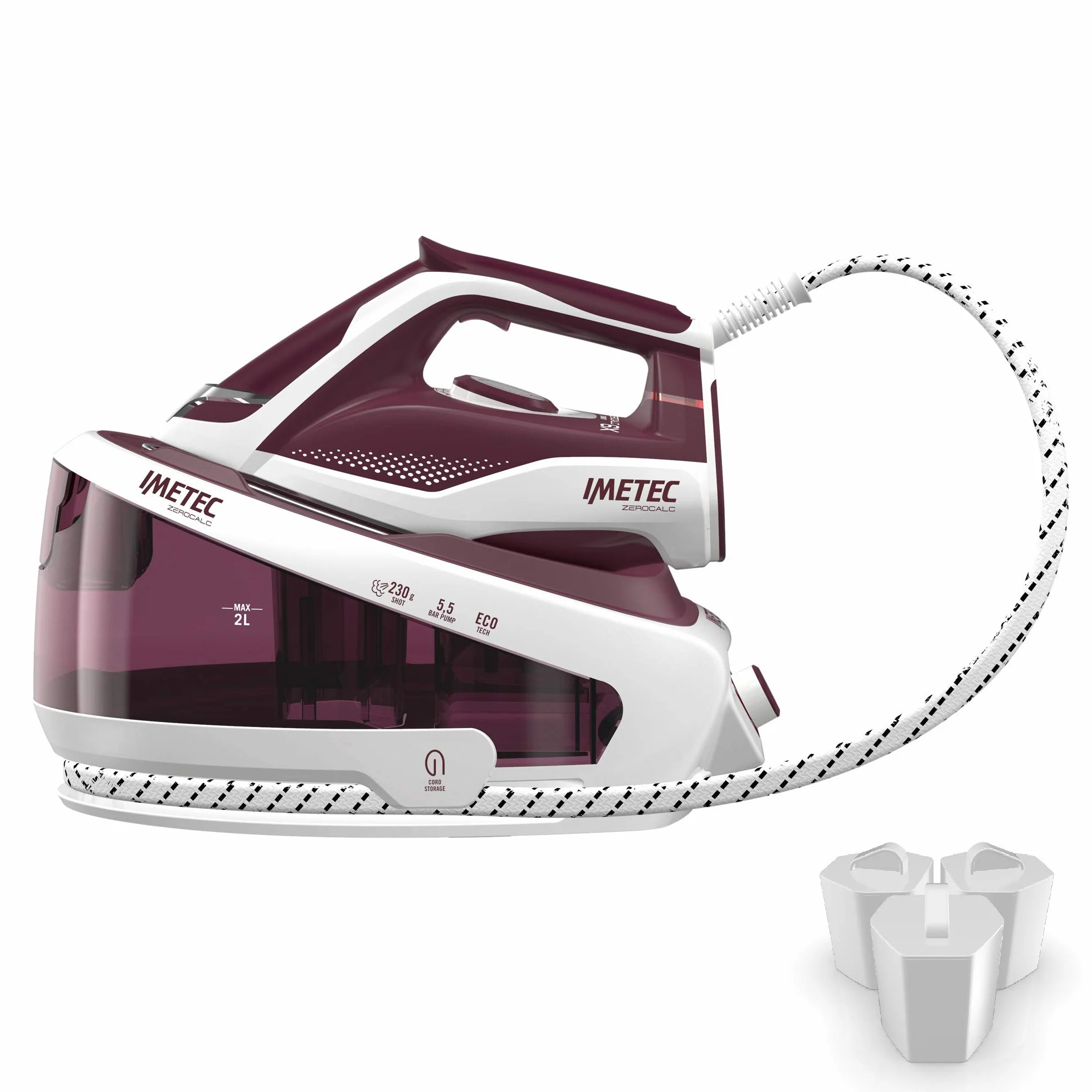 Imetec Zerocalc KF1 100 - Kit de 3 filtros antical para centros de planchado Imetec Zerocalc Pro Ceramic Ps2 2400, Ps2 2000, Ps2 2200, Intellivapor PS3 3000, Imetec Onda, blancos (9009)