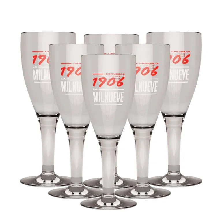 Copas de cerveza 1906 Reserva Especial - Pack de 6 copas de 33 cl - Ideal para regalar - Juego de 6 copas - Vasos de cerveza