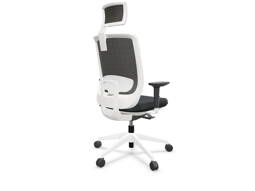 Silla de Escritorio ergónomica Actiu Trim | White and Black Silla de Oficina Profesional