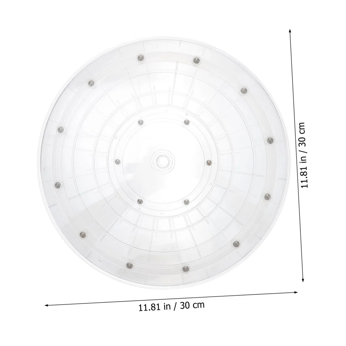 Bandeja Giratoria Acrílico Transparente 30 Cm 12 Pulgadas Plato Giratorio Multifuncional Estante de Almacenamiento Giratorio Organizador de Condimentos para Cocina Hogar