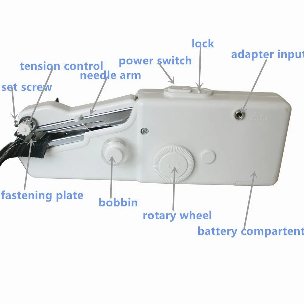 Mini Máquina de Coser Portátil de Mano Eléctrica de la Máquina de Coser Portátil Compacto de Viaje