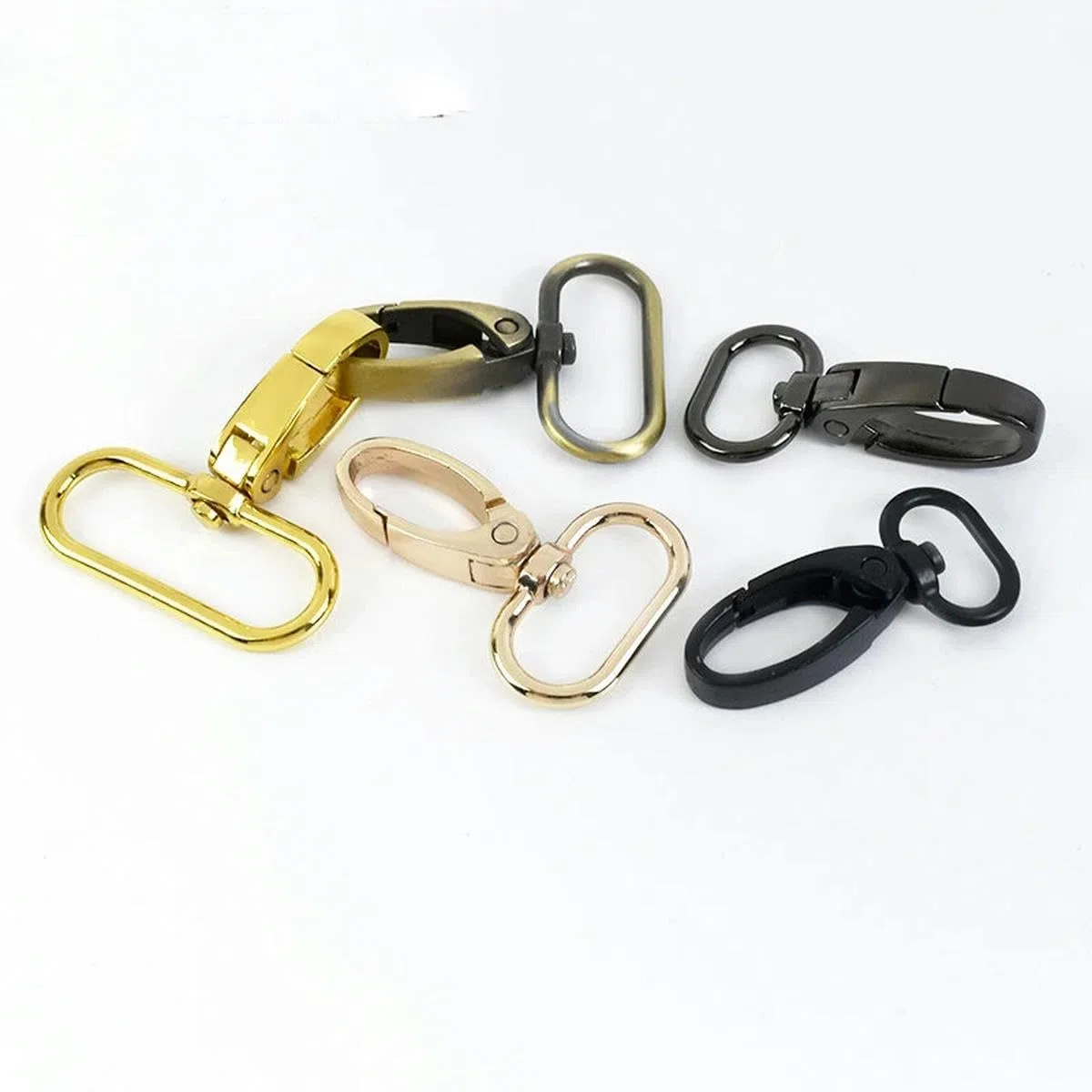 100 piezas 16/20/26/32/38 mm hebillas de metal correa de bolso langosta mosquetón giratorio gancho de presión collar llavero accesorios de bolso de bricolaje-32 mm-bronce