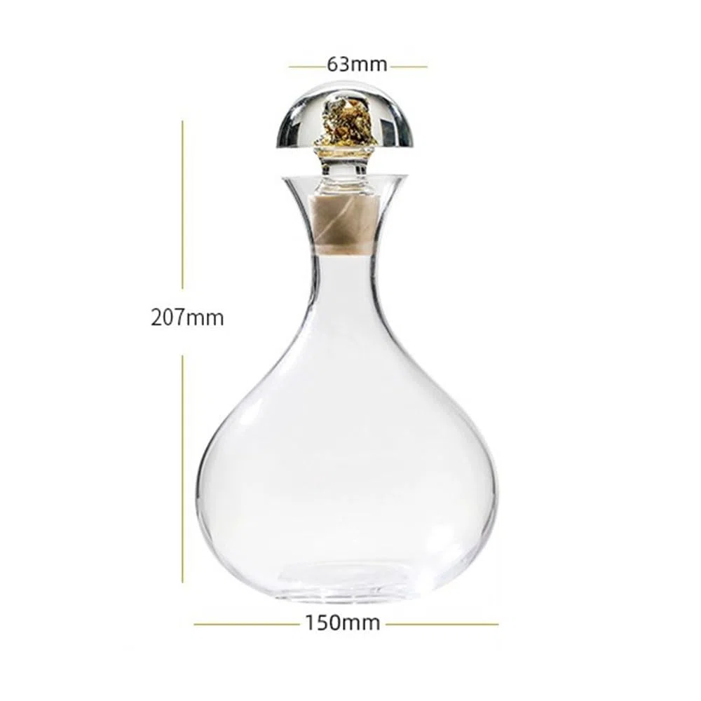 Decantador de vino Jarra decantadora de cristal 1000 ml con tapón, ideal for cenas en casa y como regalo Accesorios para vino