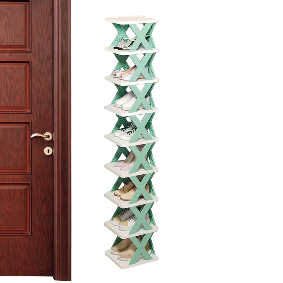 Zapatero Estrecho y Alto - Organizador Vertical Para Zapatos | Estante Organizador Multifuncional Vertical de Calzado para Armario Baño y Esquina